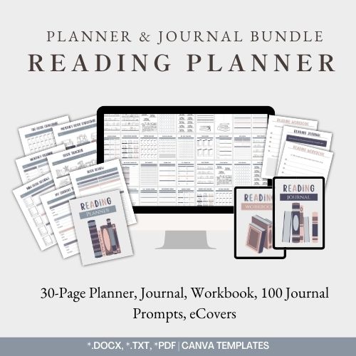 Reading Planner | Planner and Journal Bundle